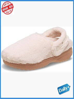 Faux Fur Lined Clogs, Fuzzy Slippers, House Shoes, Size Up